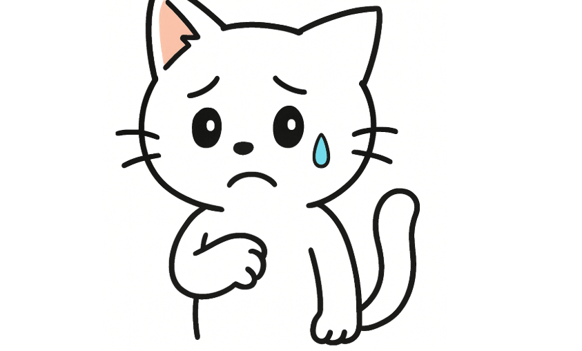 耳が枠内に収まらず途中で切れてしまったコハクの失敗画像